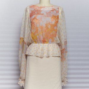 Free People Sheer Long Sleeve Top